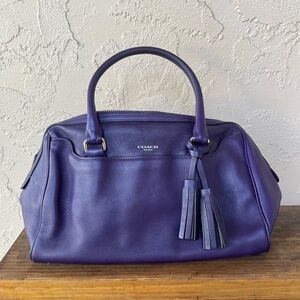 Coach Legacy Purple Leather Women's Bag